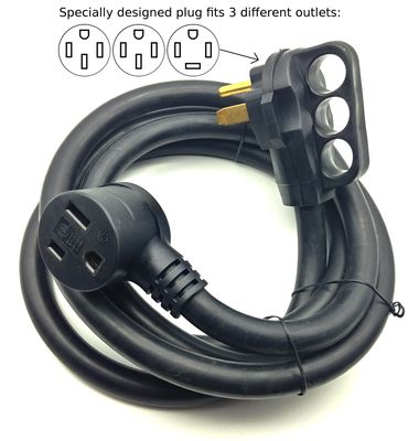 NEMA 14-30P/14-50P/14-60P to NEMA 6-50R Adapter, 2 ft. 10ft.