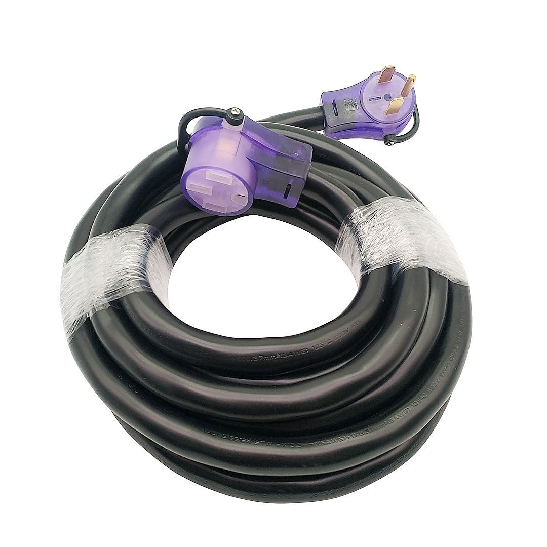 Heavy-duty NEMA 14-50 extension cord for EV only, with folding handles