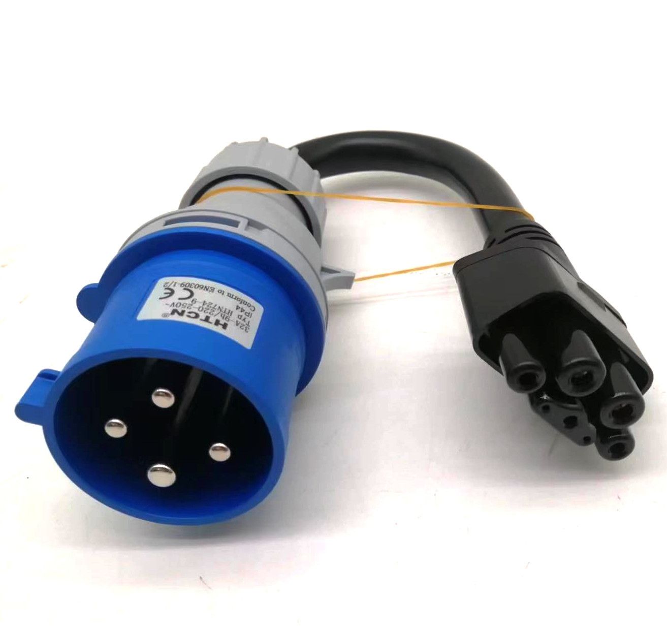 European CEE IEC CEE 32A Blue 4-pin 3-phase Adapter for Tesla Gen 2 & 3
