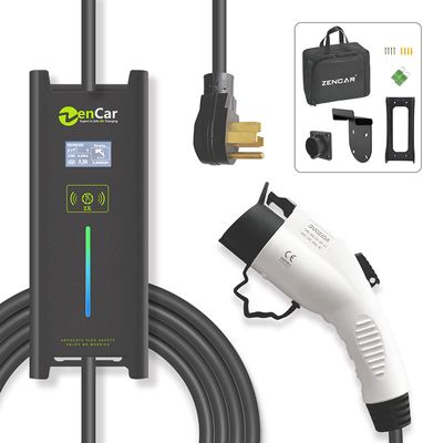 ZenCar 10-32A Adjustable EV Charger EVSE with Timer and Wall Mount
