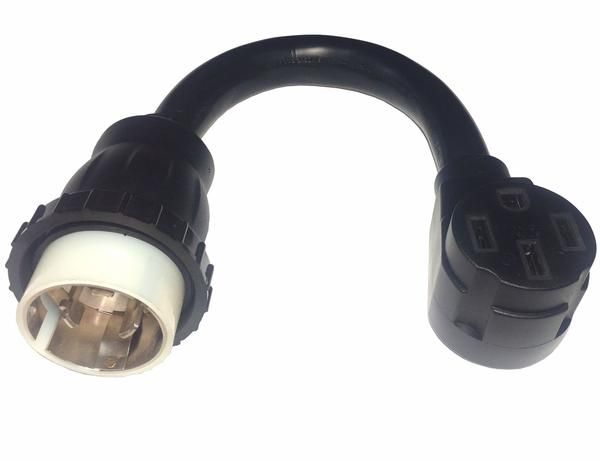 50A Locking Shore Power (SS2-50 / CS6365 / L14-50) to NEMA 14-50R RV/EV Adapter