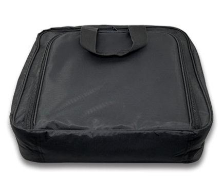 Nylon carrying bag with zipper closure, perfect for charger, cables, and adapters (square)