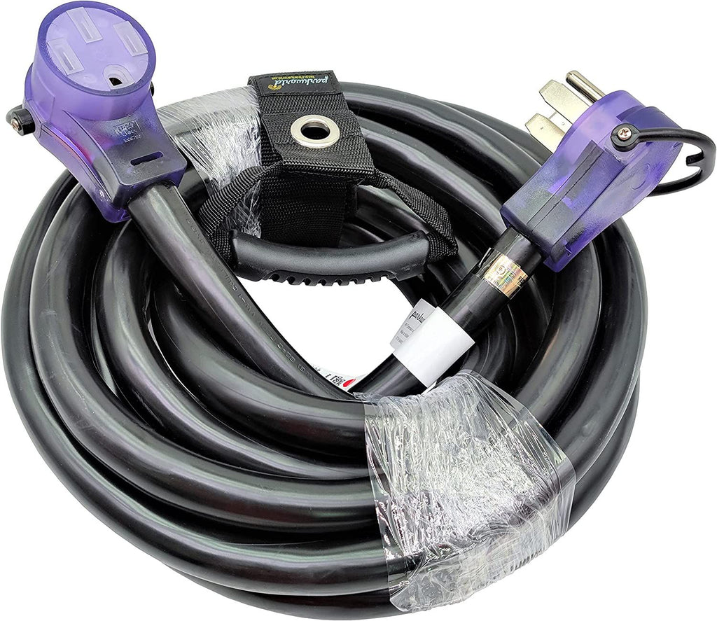 Heavy-duty 50A RV extension cord, NEMA 14-50