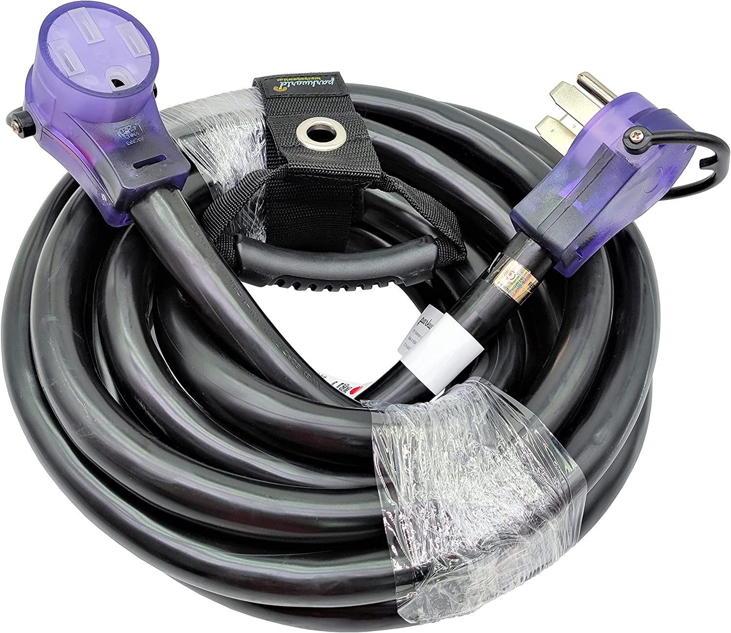 Heavy-duty 50A RV extension cord, NEMA 14-50