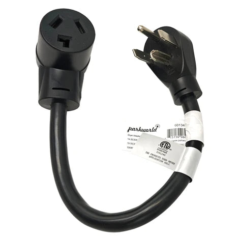 NEMA 14-30P to 10-30R Dryer Adapter