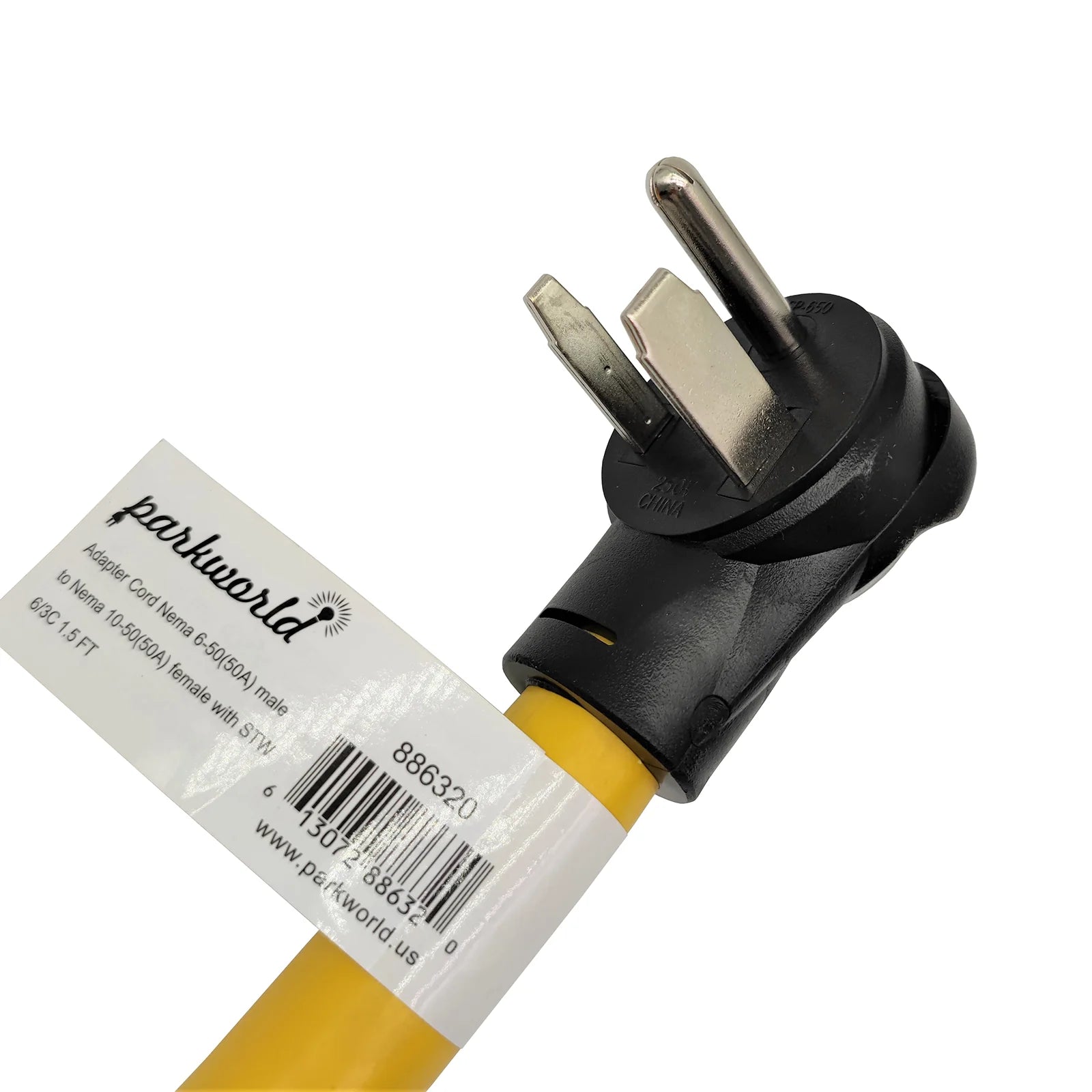 NEMA 6-50 Plug Male to Electric Range NEMA 10-50 Receptacle Female