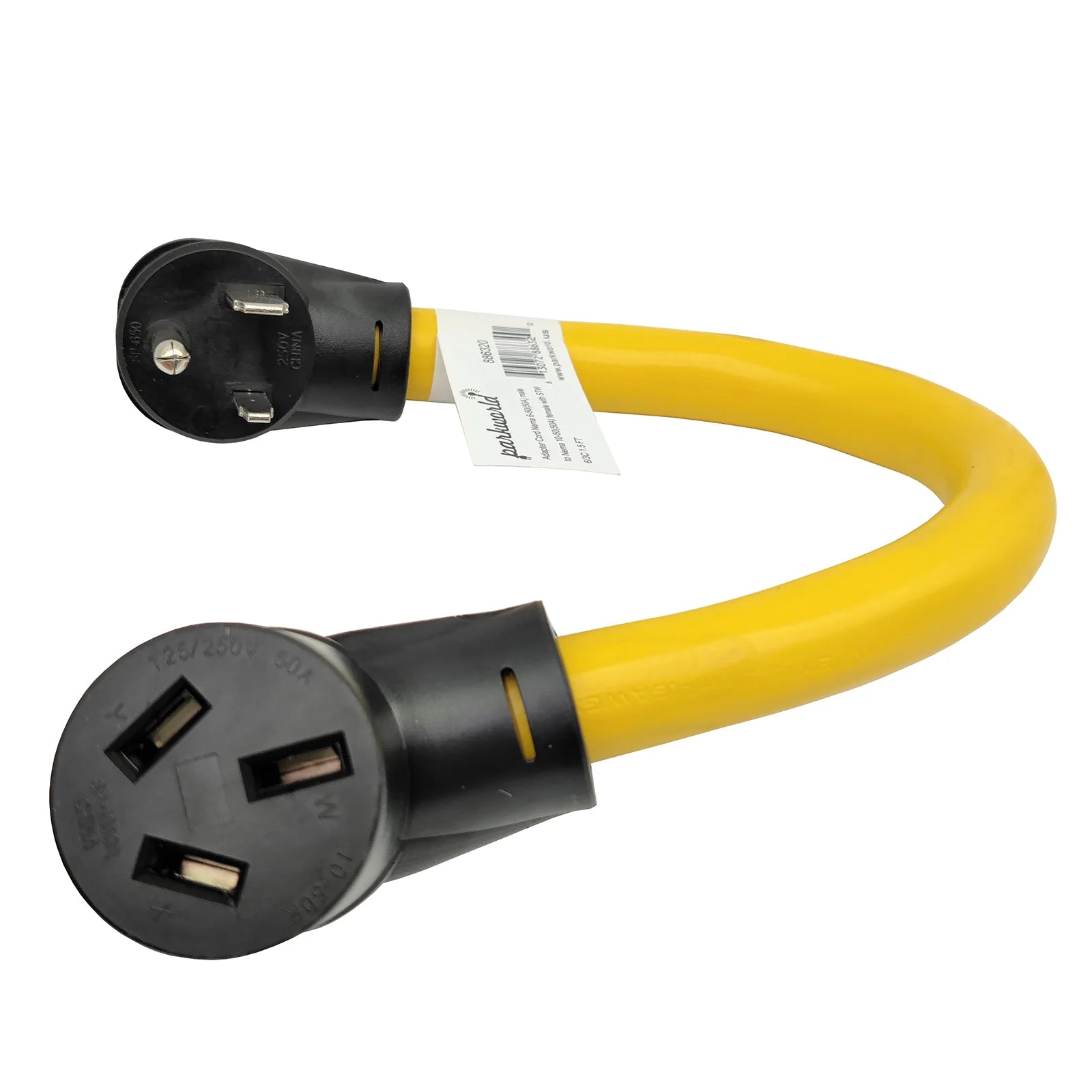 NEMA 6-50 Plug Male to Electric Range NEMA 10-50 Receptacle Female