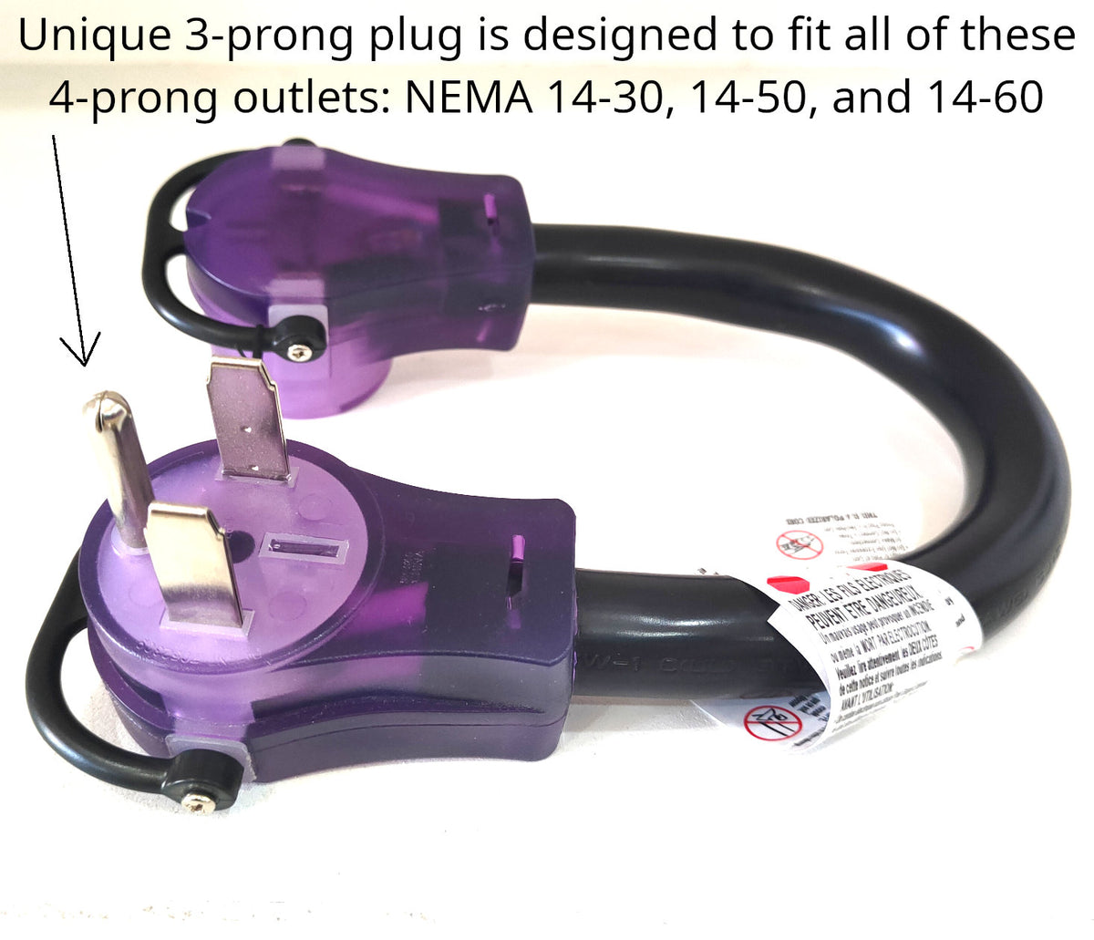 NEMA 14-30P/14-50P/14-60P to 14-50R Adapter for EV Only